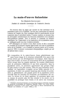 La main-d'œuvre finlandaise