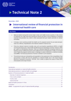 International review of financial protection in maternal health care