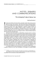 The (changing?) idea of labour law