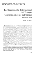 La Organización Internacional del Trabajo: cincuenta años de actividades normativas