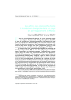 Les effets des dispositifs d'aide à la création d'emplois dans un pays en développement, le Maroc