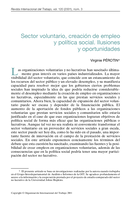 Sector voluntario, creacion de empleo y politica social: illusiones y oportunidades