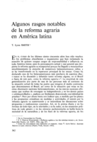 Algunos rasgos notables de la reforma agraria en América latina