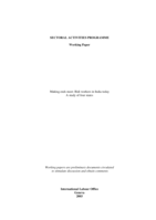 Making ends meet: bidi workers in India today : a study of four states