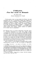 L'édification d'un Etat social en Birmanie