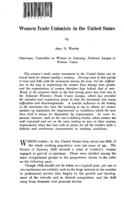 Women trade unionists in the United States