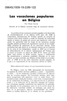 Las vacaciones populares en Bélgica