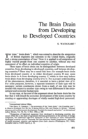 The brain drain from developing to developed countries