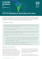 Effets des programmes de travaux publics sur l’emploi