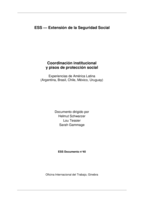 Coordinación institucional y pisos de protección social: experiencias de América Latina : Argentina, Brasil, Chile, México, Uruguay