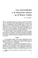 Las universidades y la educación obrera en el Reino Unido
