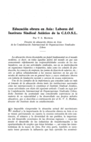 Educación obrera en Asia: labores del Instituto Sindical Asiático de la C.I.O.S.L.