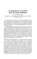 La formation à la sécurité dans les écoles italiennes