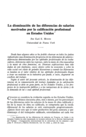 La disminución de las diferencias de salarios motivadas por la calificación profesional en Estados Unidos