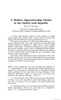 A modern apprenticeship scheme in the united Arab Republic