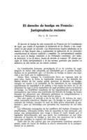 El derecho de huelga en Francia: jurisprudencia reciente