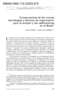 Consecuencias de las nuevas tecnologías y técnicas de organización para el empleo y las calificaciones en el Brasil