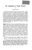 The compilation of wage statistics