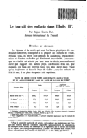 Le travail des enfants dans l'Inde: II