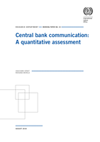 Central bank communication: a quantitative assessment