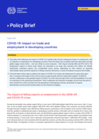 COVID-19: impact on trade and employment in developing countries