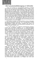 Le mouvement syndical en Suède