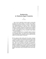 Productivity in underdeveloped countries