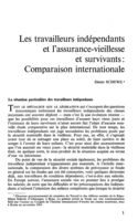 Les travailleurs indépendants et l'assurance-vieillesse et survivants: comparaison internationale