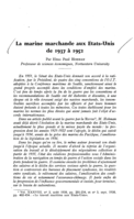 La marine marchande aux Etats-Unis: de 1937 à 1952