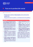 Protección contra el desempleo en la crisis de la COVID-19: respuestas de los países y consideraciones de política