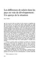 Les différences de salaire dans les pays en voie de développement: un aperçu de la situation