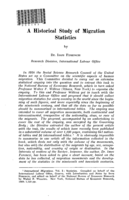 A historical study of migration statistics