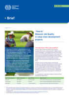 “How to” measure job quality in value chain development projects