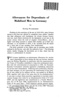 Allowances for dependants of mobilised men in Germany