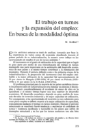 El trabajo en turnos y la expansión del empleo: en busca de la modalidad óptima