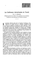 Les Conférences internationales du Travail