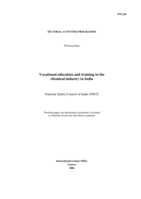 Vocational education and training in the chemical industry in India