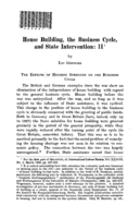 House building, the business cycle, and state intervention: II