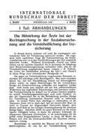 Medical jurisprudence in social insurance and the problem of unification