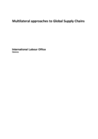 Multilateral approaches to global supply chains