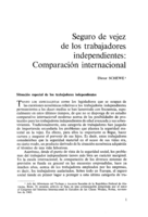 Seguro de vejez de los trabajadores independientes: comparación internacional