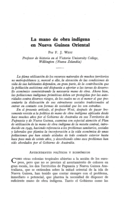 La mano de obra indígena en Nueva Guinea Oriental