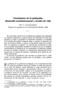 Crecimiento de la población, desarrollo económicosocial y niveles de vida