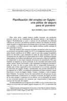 Planificación del empleo en Egipto: una póliza de seguro para el porvenir
