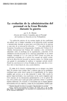 La evolución de la administración del personal en la Gran Bretaña durante la guerra
