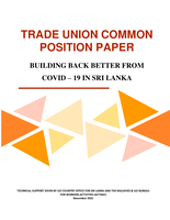 Trade Union common position paper: Building Back Better from COVID-19 in Sri Lanka