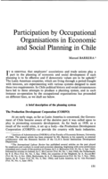 Participation by occupational organisations in economic and social planning in Chile