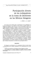 Participación directa de los trabajadores en la toma de decisiones en las fábricas húngaras