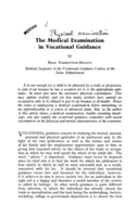 The medical examination in vocational guidance