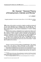 Mr. Keynes' general theory of employment, interest and money&nbsp;